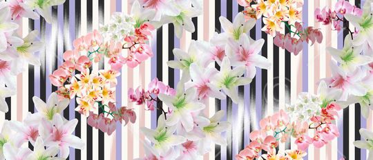 花卉印花华亿平台图片