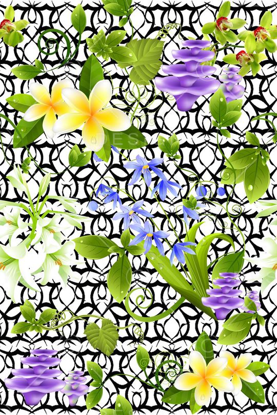 清新变形格底华亿平台印花华亿平台图片