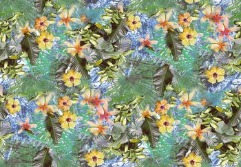 花卉拼接印花华亿平台图片