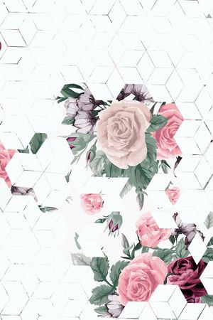 花卉拼接印花华亿平台图片