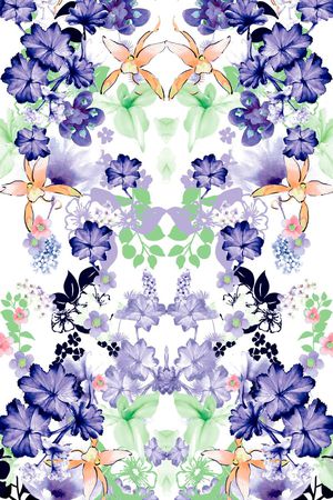 花卉印花华亿平台图片