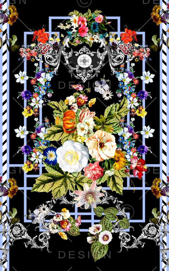 花卉印花华亿平台图片