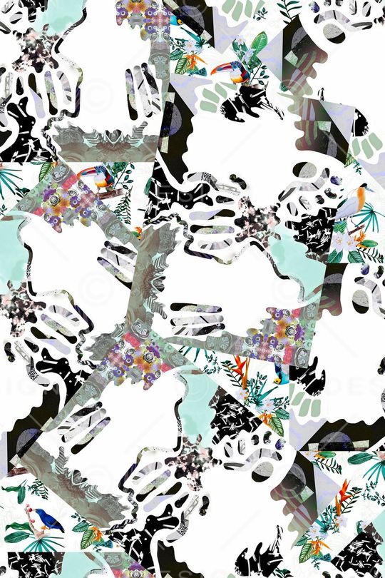 时尚抽象元素印花华亿平台图片