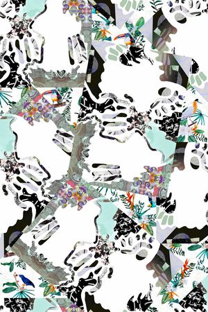 时尚抽象元素印花华亿平台图片