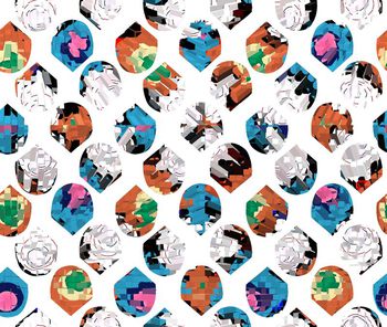 不规则原点印花华亿平台图片