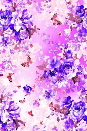 花卉印花华亿平台图片