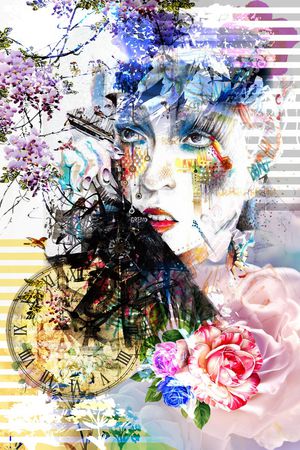 抽象印花华亿平台图片