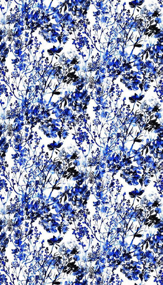 水墨青花印花华亿平台图片