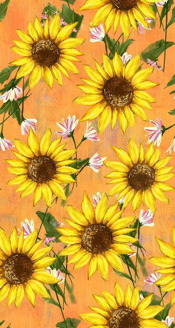 490977-欧美流行时尚手绘向日葵女装连衣裙家