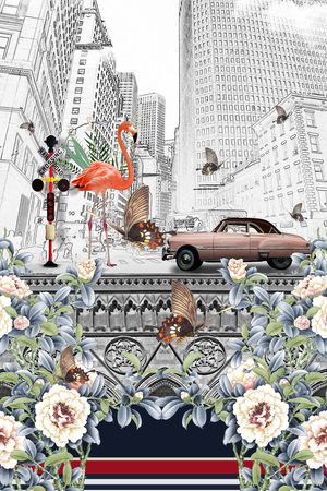 潮流时尚印花华亿平台图片