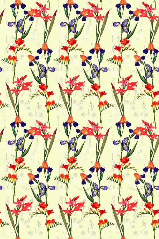 花卉印花华亿平台图片