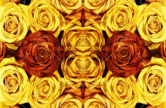 复古玫瑰花印花华亿平台图片