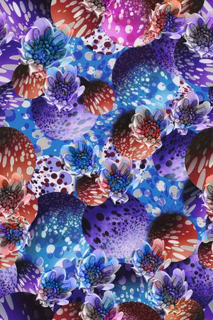 不规则几何印花华亿平台图片