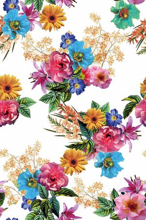 花卉印花华亿平台图片