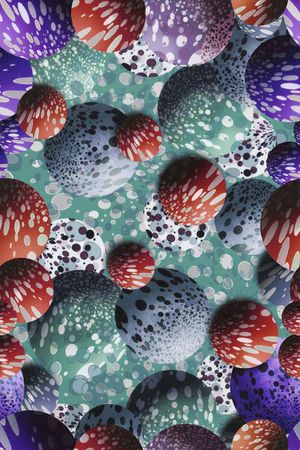 不规则几何印花华亿平台图片