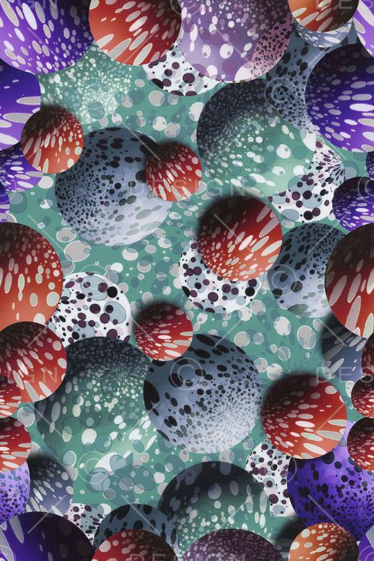 不规则几何印花华亿平台图片