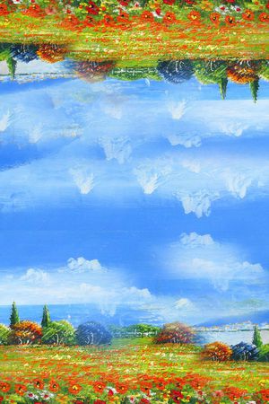 油画风印花华亿平台图片