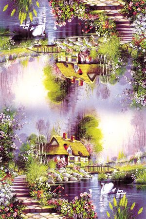 油画长丝巾印花华亿平台图片