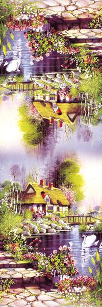 油画长丝巾印花华亿平台图片