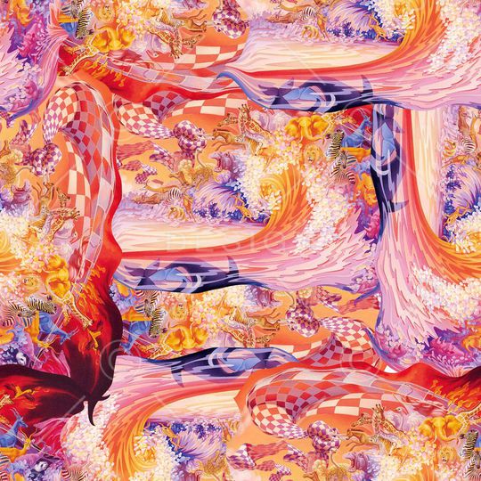 复古印花华亿平台图片