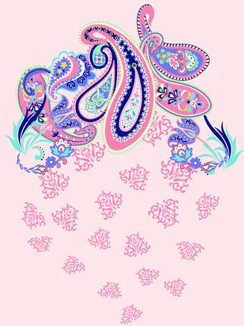 491237-波西米亞腰果時尚定位花