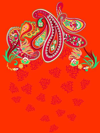 491239-波西米亞腰果時尚定位花