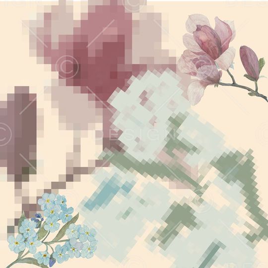 艺术花卉印花华亿平台图片