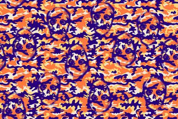 491390-时尚男装迷彩骷髅印花