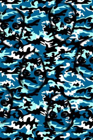 迷彩骷髅印花印花华亿平台图片