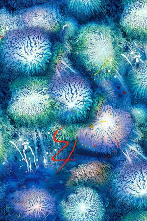 烟花绽放印花华亿平台图片