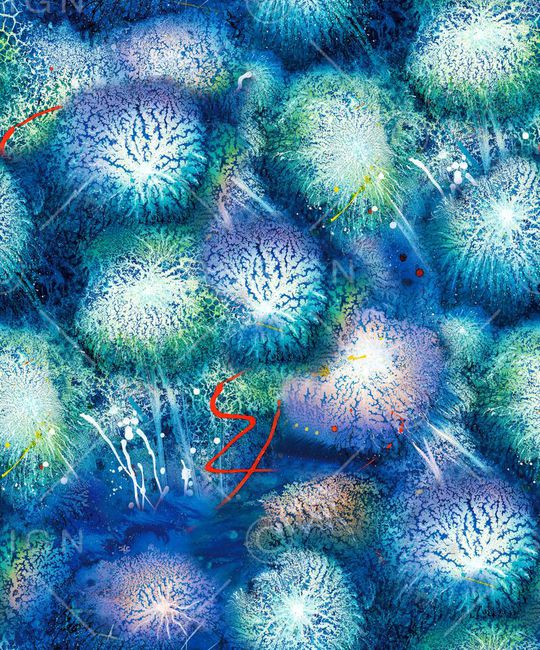 烟花绽放印花华亿平台图片