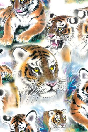 动物老虎印花华亿平台图片