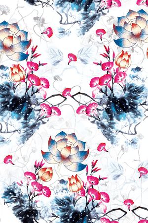 水彩印花华亿平台图片