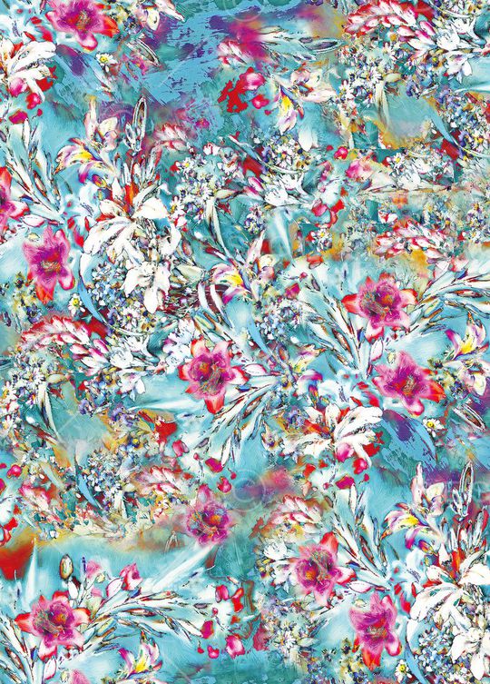 淡雅印花华亿平台图片