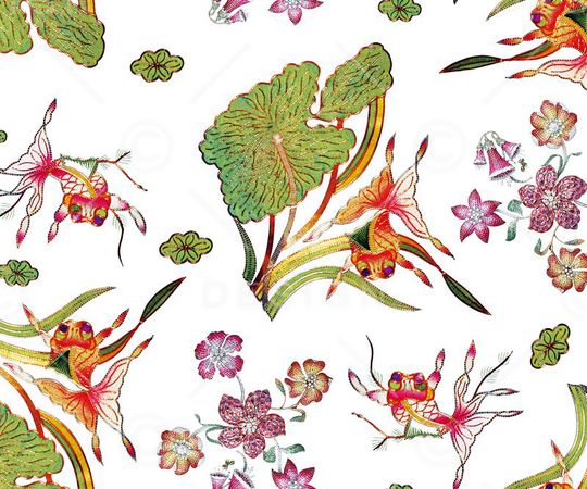 中国风印花华亿平台图片