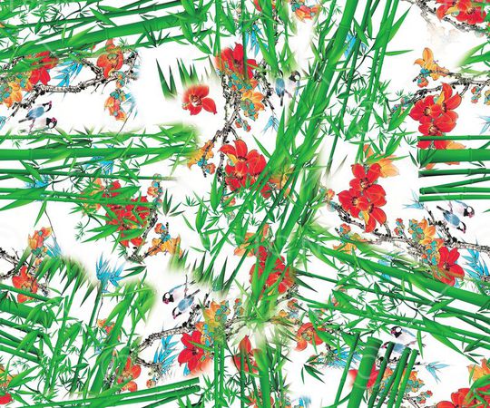 中国风印花华亿平台图片