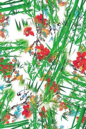 中国风印花华亿平台图片