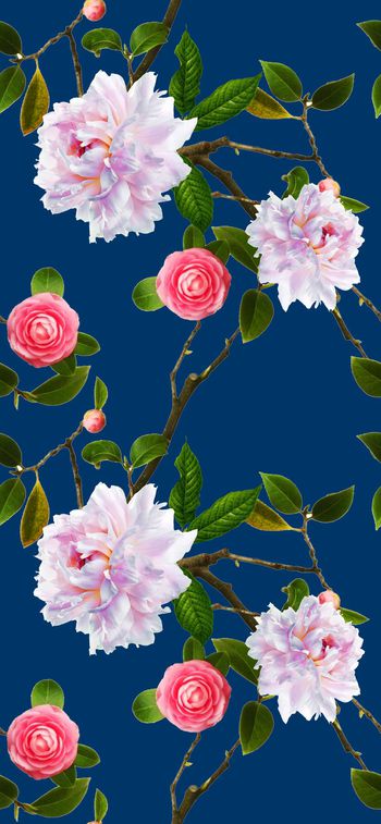 491794-流行时尚滕花花卉印花