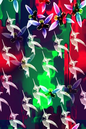 彩色色块印花华亿平台图片