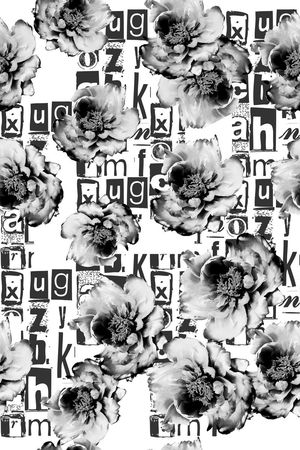 黑白印花华亿平台图片