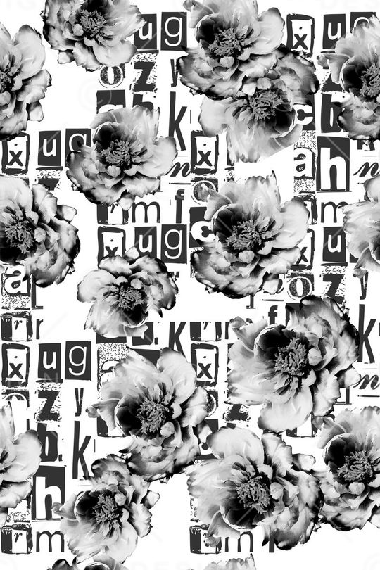 黑白印花华亿平台图片