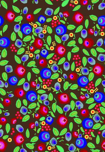 花卉  民族风  传统印花华亿平台图片