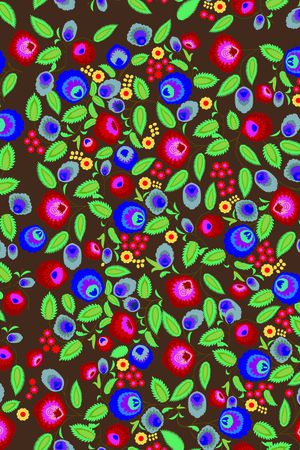 花卉  民族风  传统印花华亿平台图片