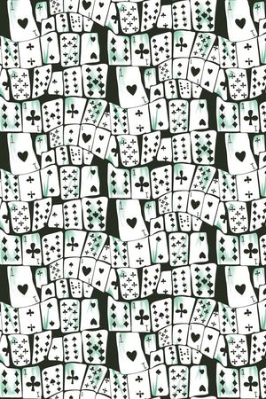 扑克牌底纹印花华亿平台图片