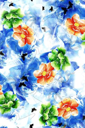 花卉印花华亿平台图片