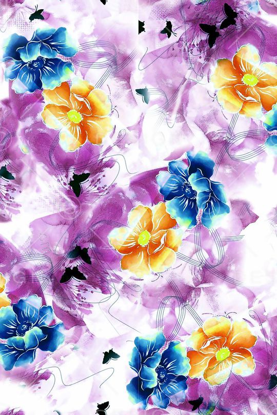 花卉印花华亿平台图片