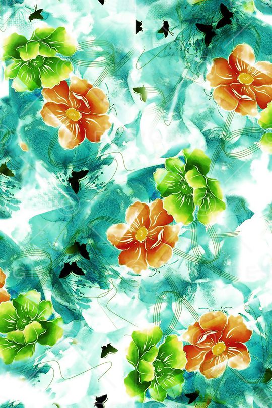 花卉印花华亿平台图片