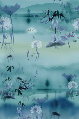 长方丝巾印花华亿平台图片