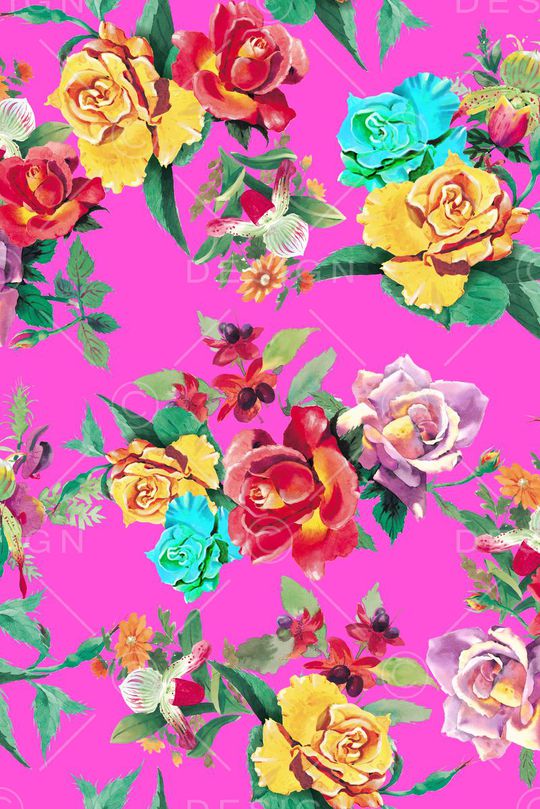 花卉印花华亿平台图片