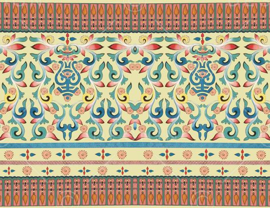 复古印花华亿平台图片